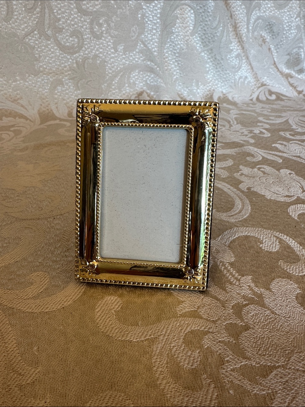 Small Gold Beaded Photo Frame by